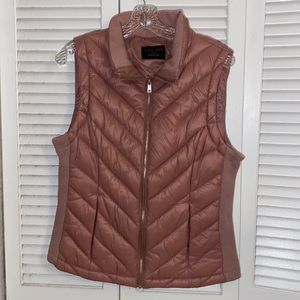 Womens Love Tree Puff Vest Rose Gold sz Large